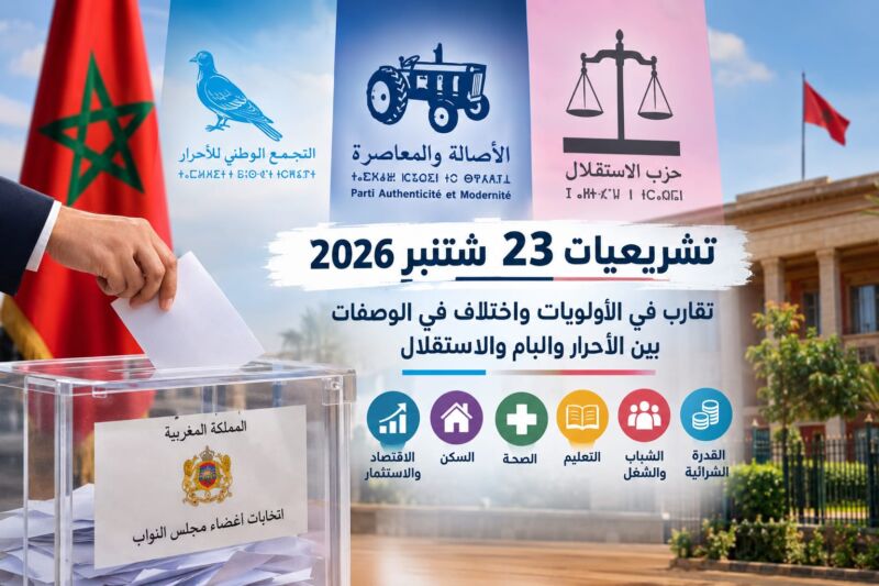 تشريعيات 23 شتنبر.. تقارب في الأولويات واختلاف في الوصفات بين الأحرار والبام والاستقلال